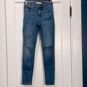 Madewell 9” Mid Rise Skinny Jeans, Size 24